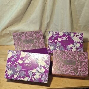 4 versace Purple and Gold Gift Boxes